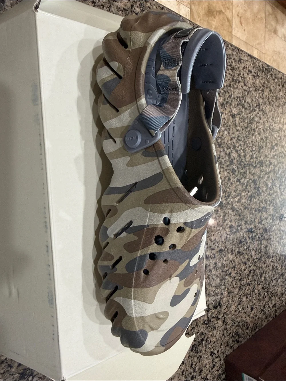 CROCS Camo Classic Clog in Tan, Green, Gray